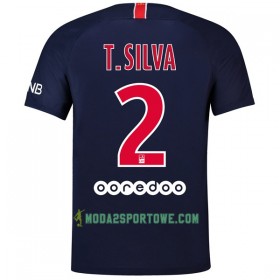 Koszulka Paris Saint-Germain T.Silva 2 Domowe Stroje Piłkarskie 2018/19 Krótki Rękaw